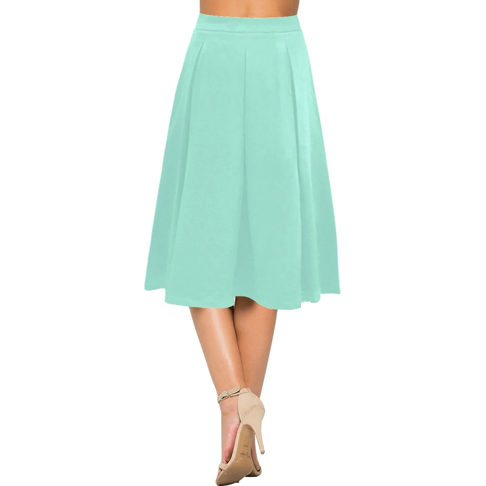 Mint Green Mnemosyne Women's Crepe Skirt