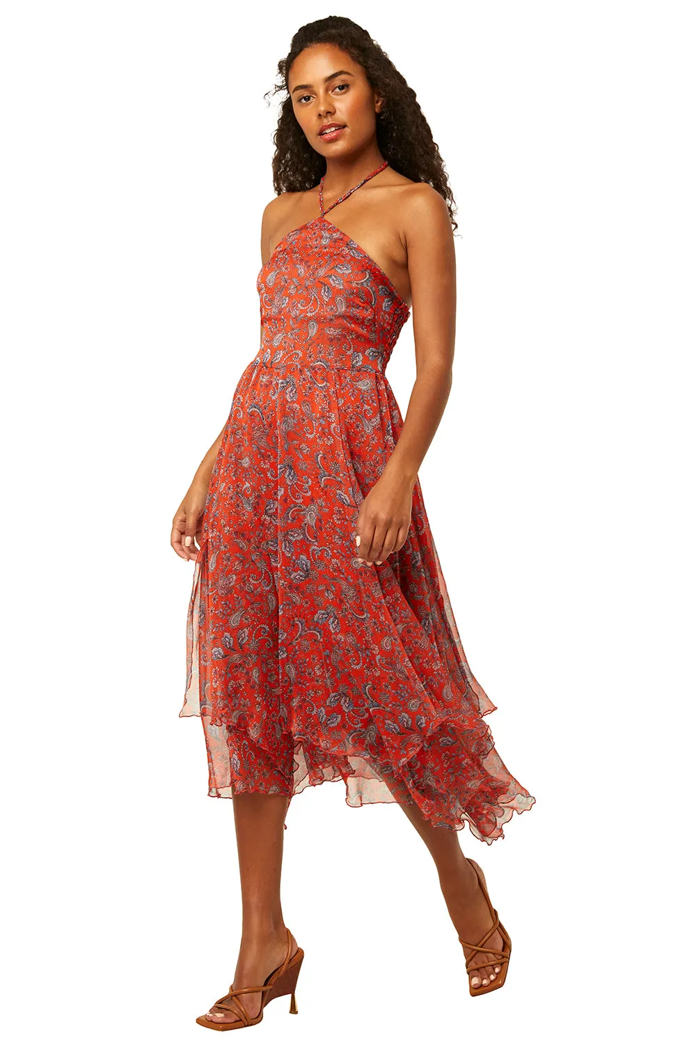 Misa - Adele Dress in Aranciatta Paisley