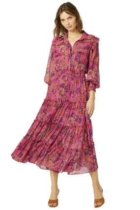 Misa - Marjan Dress in Fuschia Batik