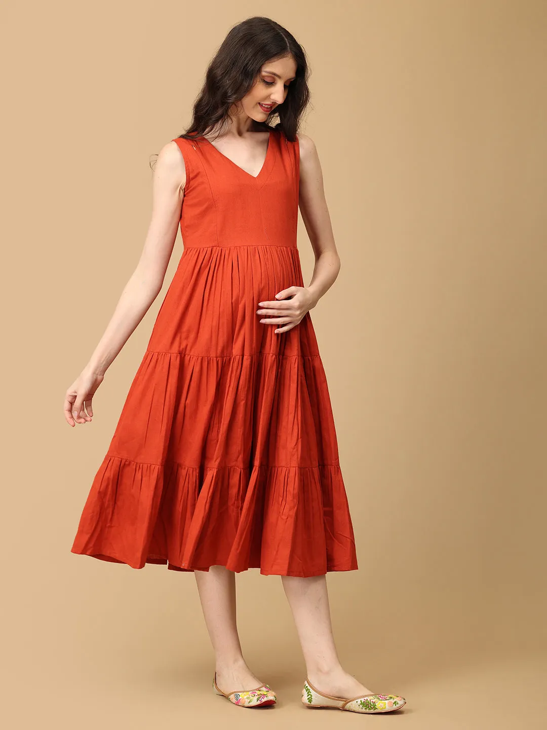 Modern Maven Maternity and Nursing Shacket Dress