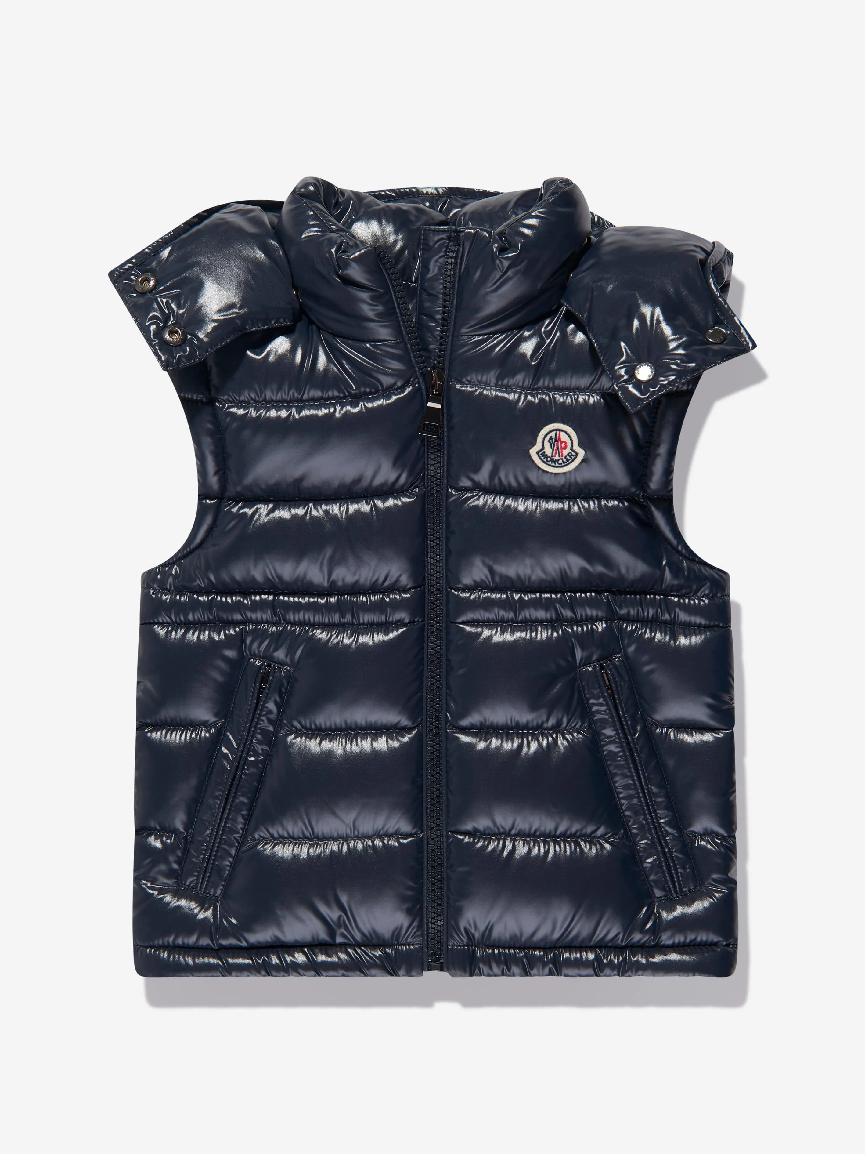 Moncler Enfant Girls Down Padded Ania Gilet in Navy