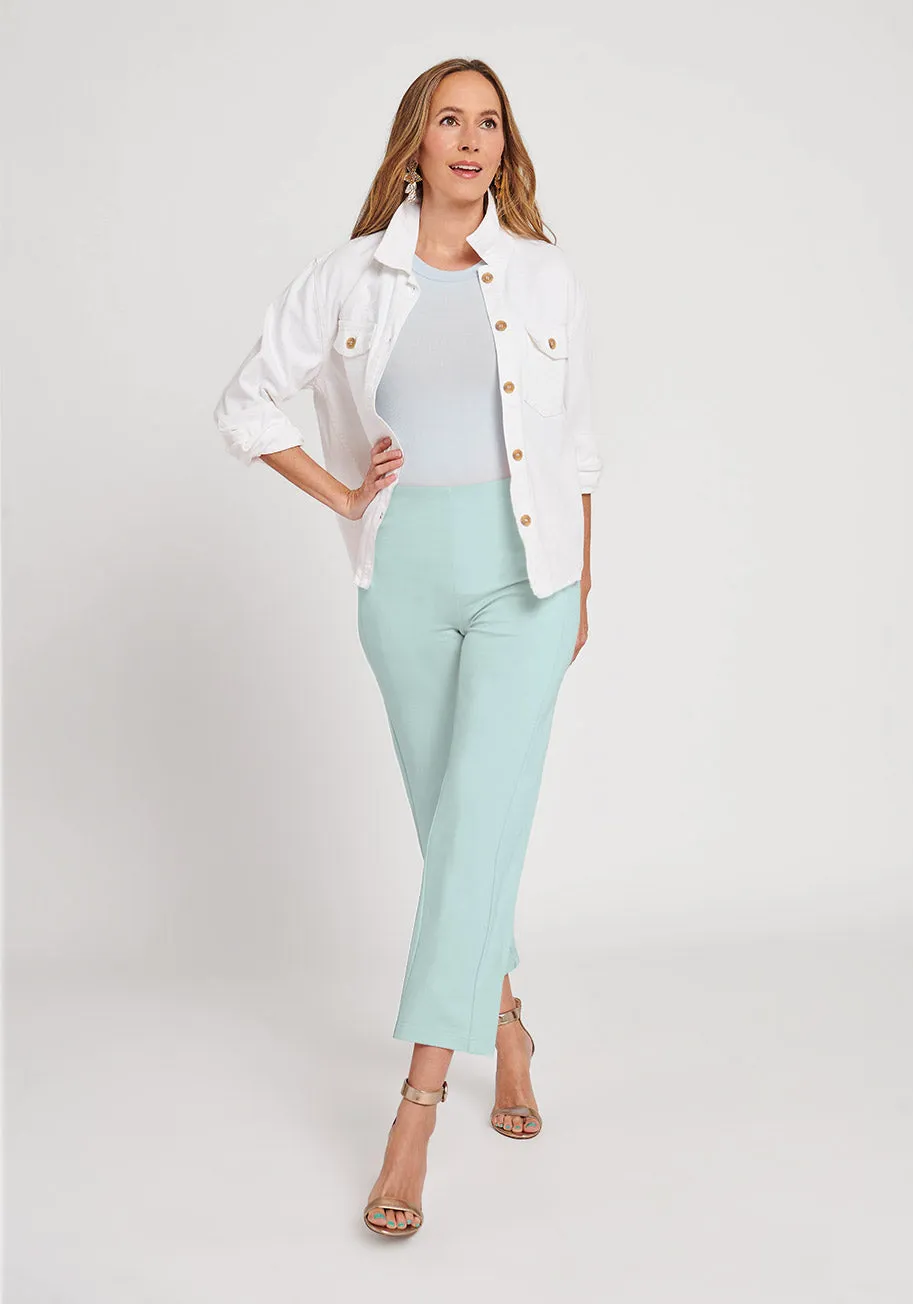 Monroe Crop Trouser | Straight (Muted Mint)