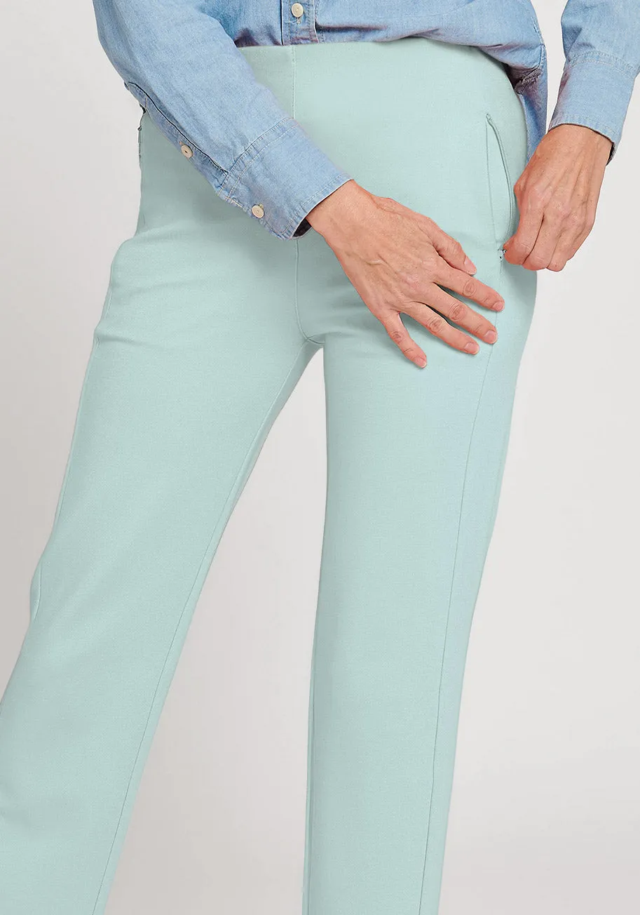 Monroe Crop Trouser | Straight (Muted Mint)