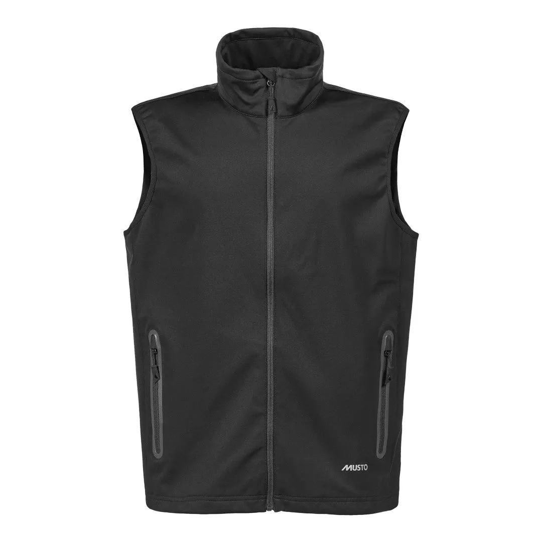 MUSTO ESSENTIAL SOFTSHELL GILET BLACK