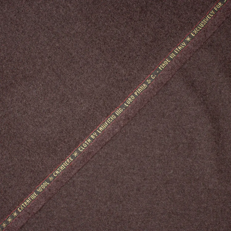 Muted Bordeaux Wool & Cashmere Superfine Flannel