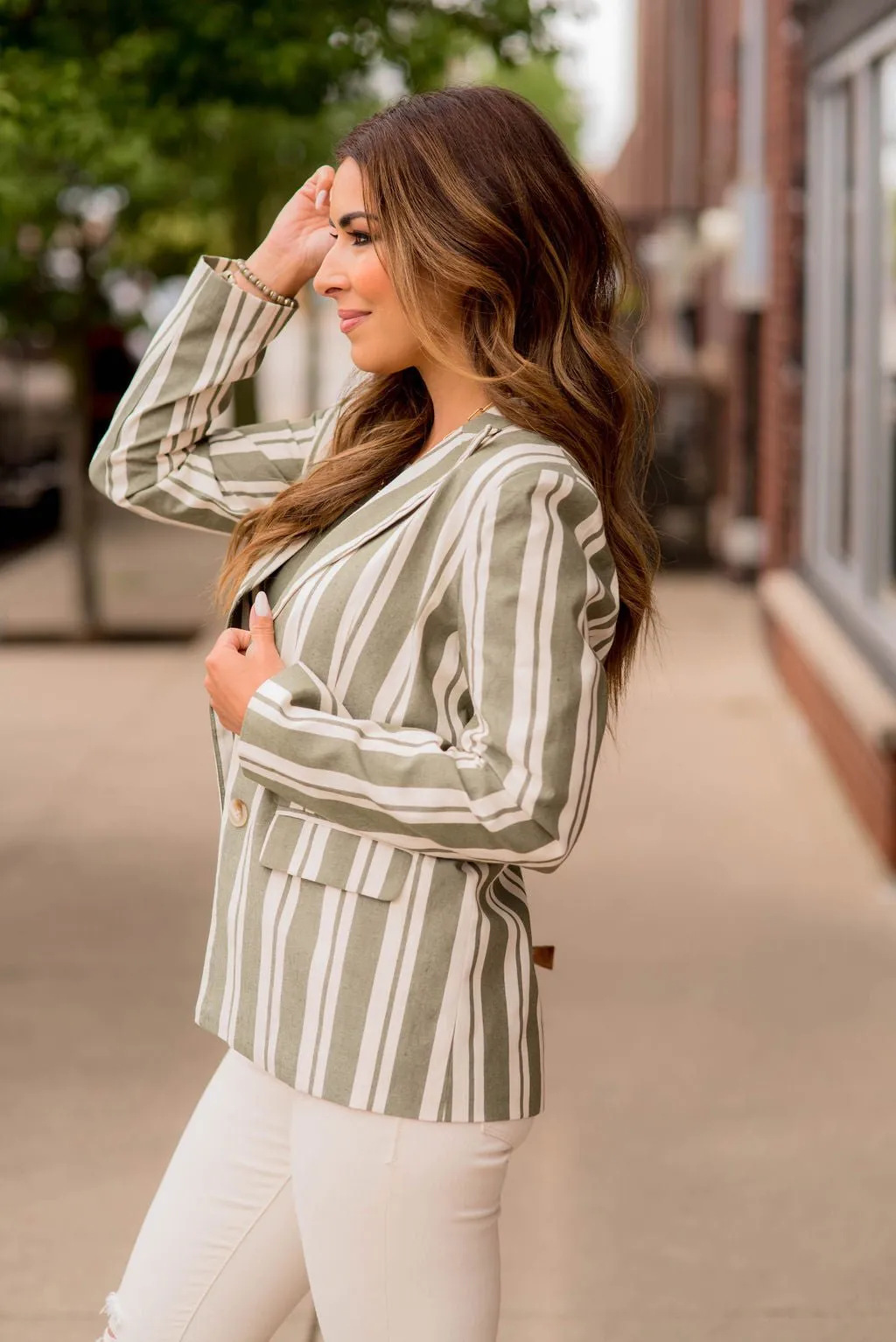 Muted Stripes Blazer