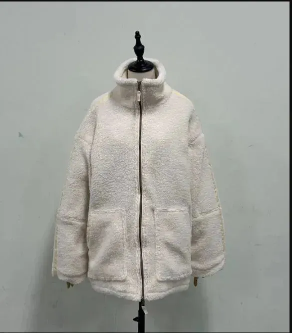 New Fashion Loose Anti-cashmere Hooded Zipper Huge Fleece Winter Jacket