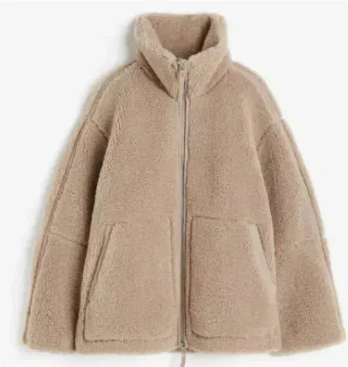 New Fashion Loose Anti-cashmere Hooded Zipper Huge Fleece Winter Jacket