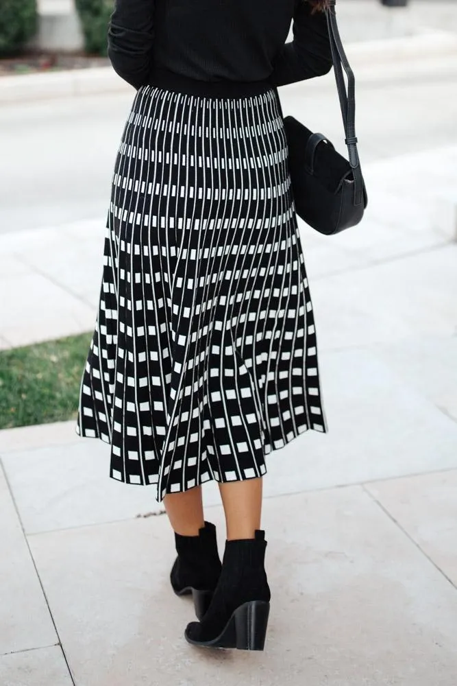 Nicole Knit Patterned Skirt