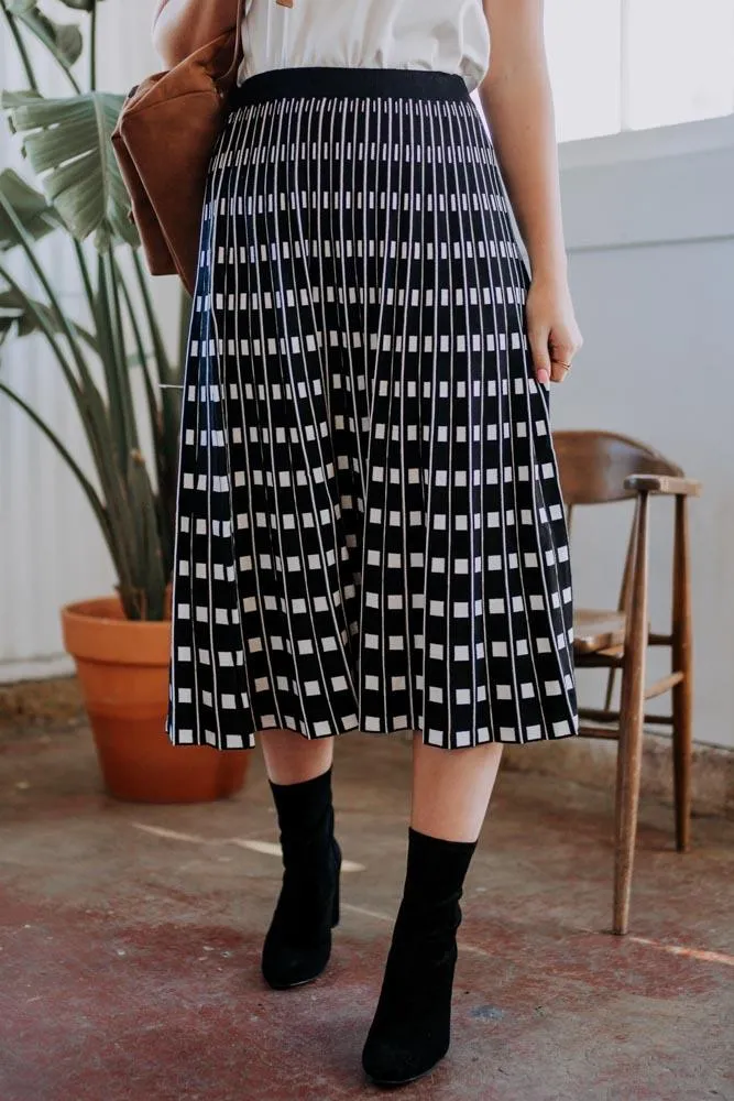 Nicole Knit Patterned Skirt