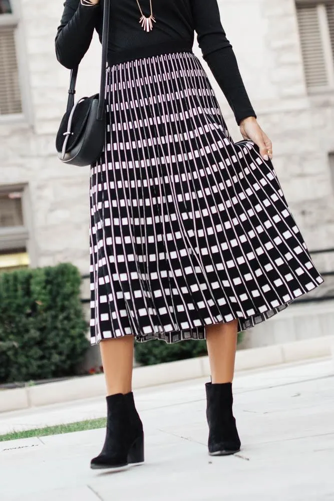 Nicole Knit Patterned Skirt