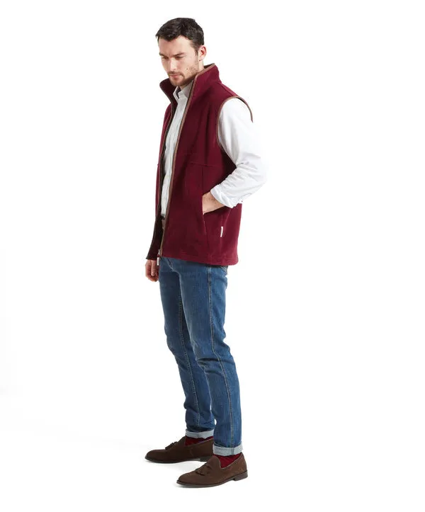 Oakham Fleece Gilet Claret