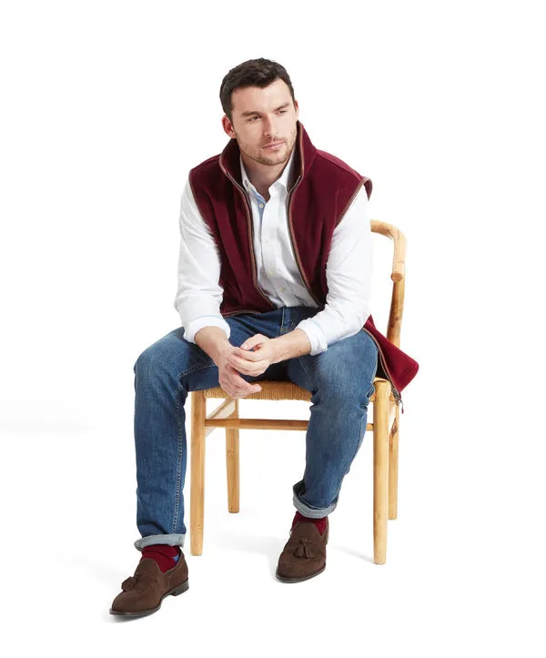 Oakham Fleece Gilet Claret