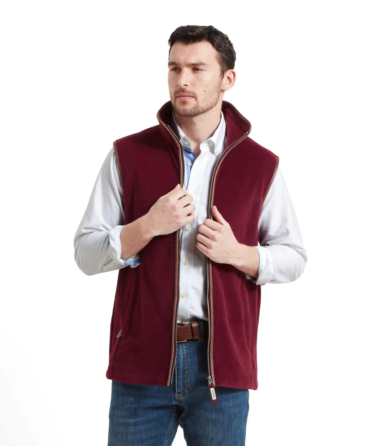 Oakham Fleece Gilet Claret