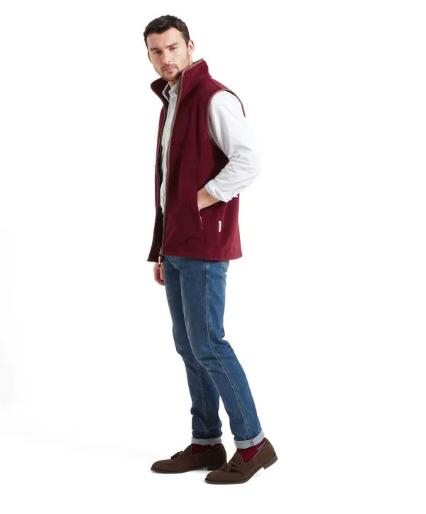 Oakham Fleece Gilet Claret