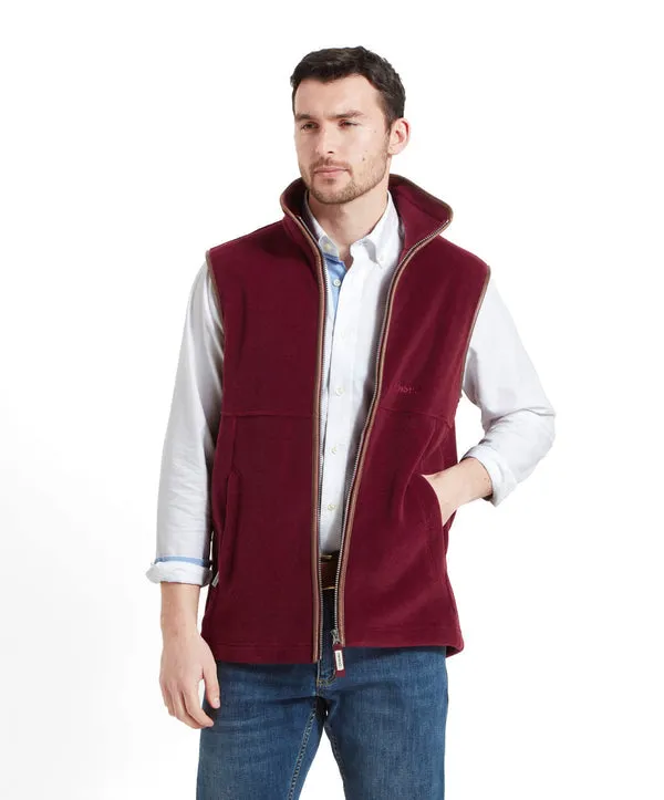 Oakham Fleece Gilet Claret