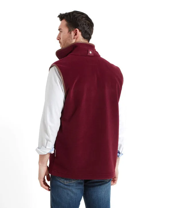 Oakham Fleece Gilet Claret