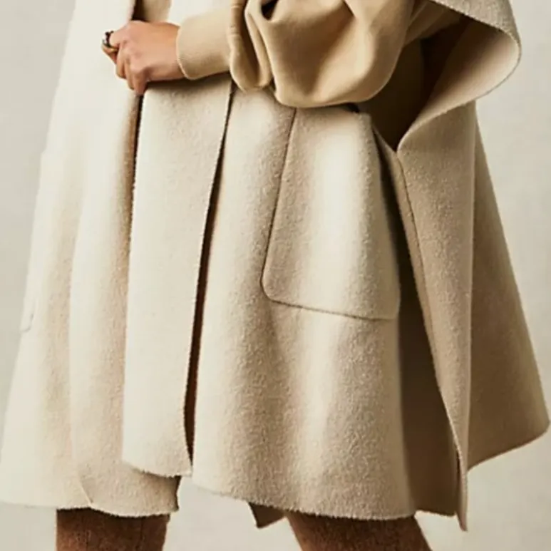 Oh So Warm Oversized Soft Knit Hooded Poncho Coat