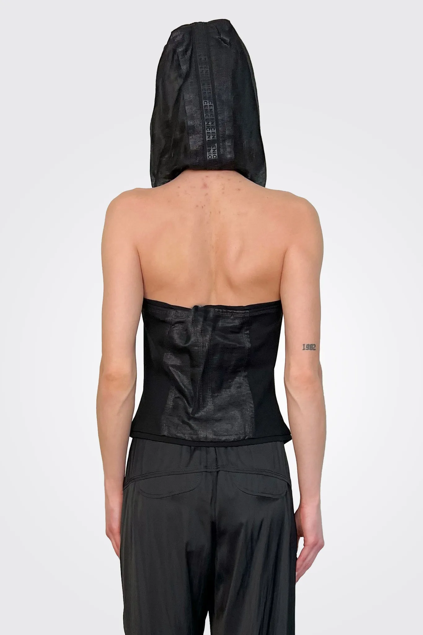 Open Back Hooded Vest - Coal