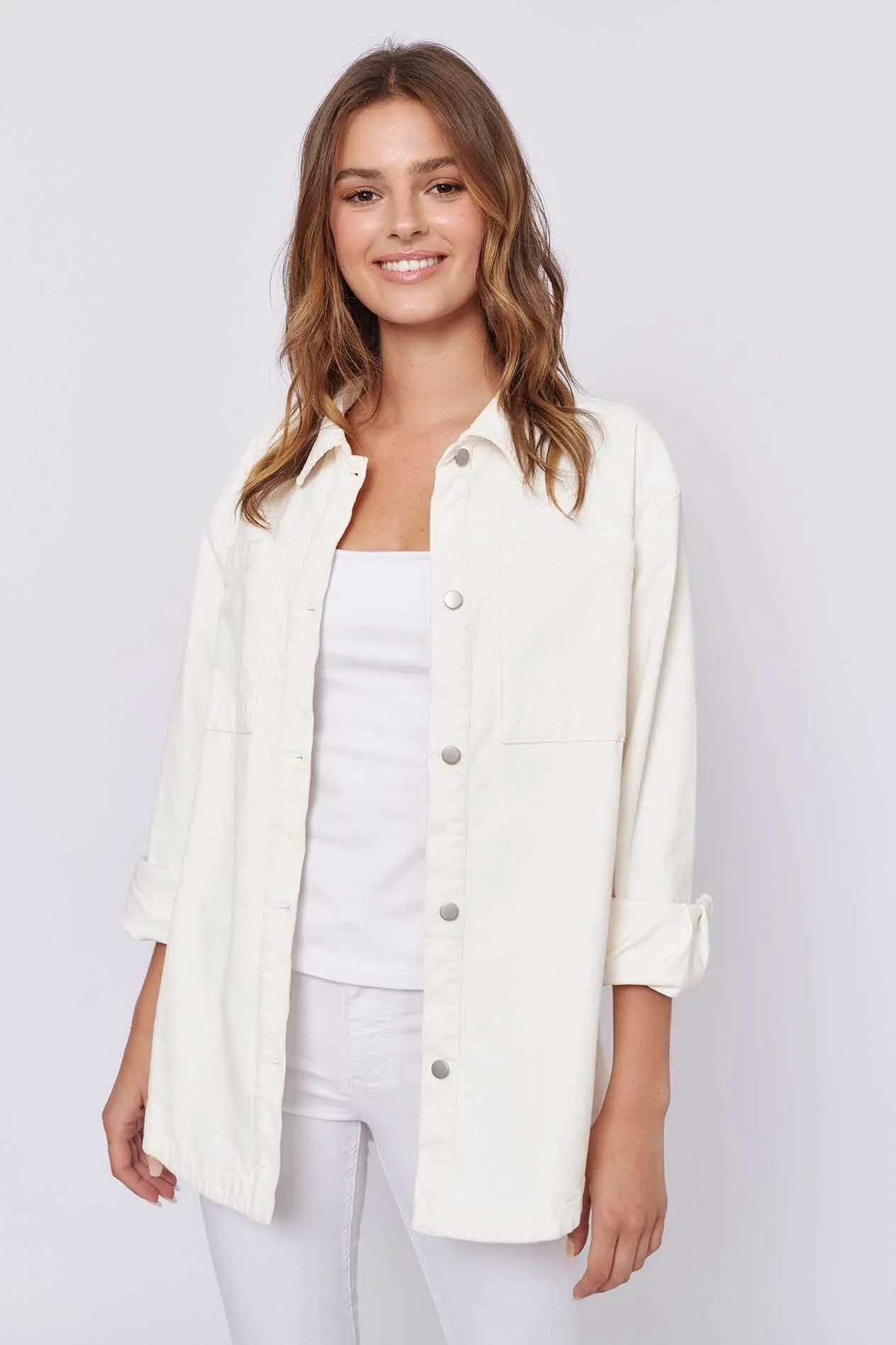 Othello Jacket in White Denim