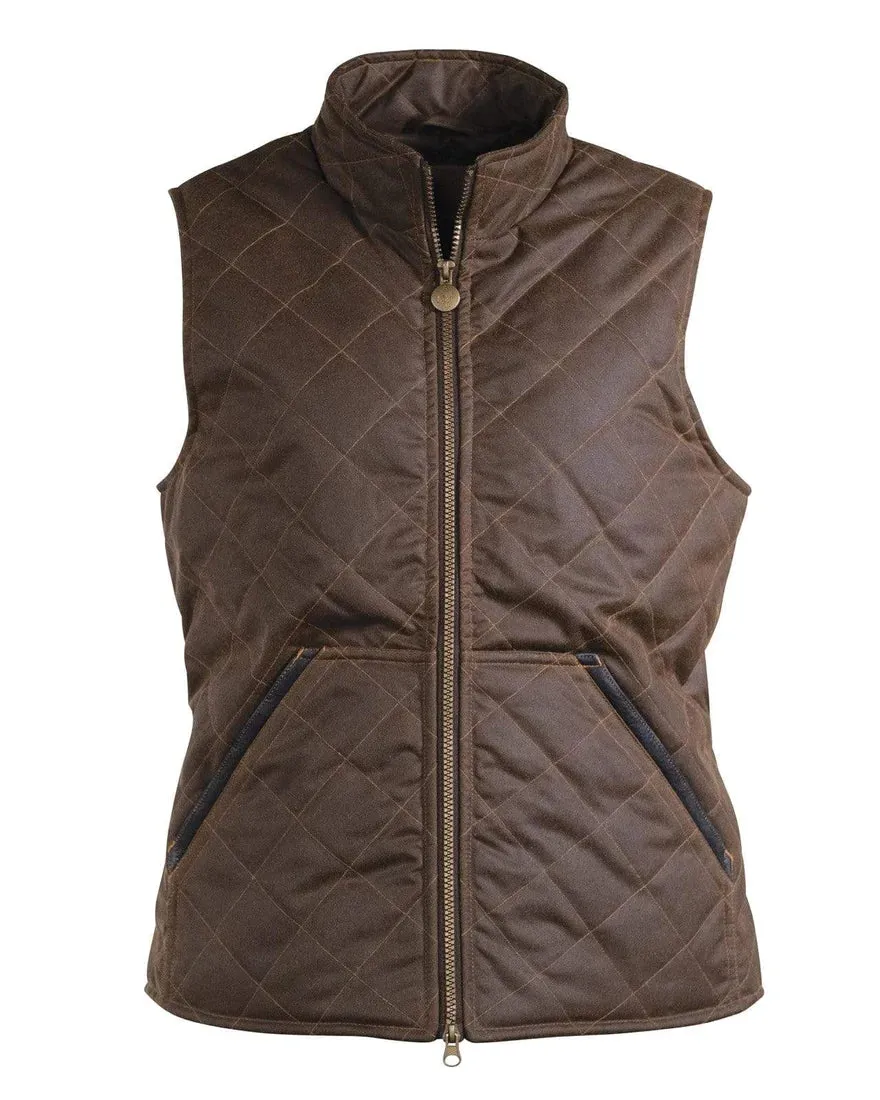 Outback Ladies 'Melbourne' Waterproof Wax Quilted Gilet