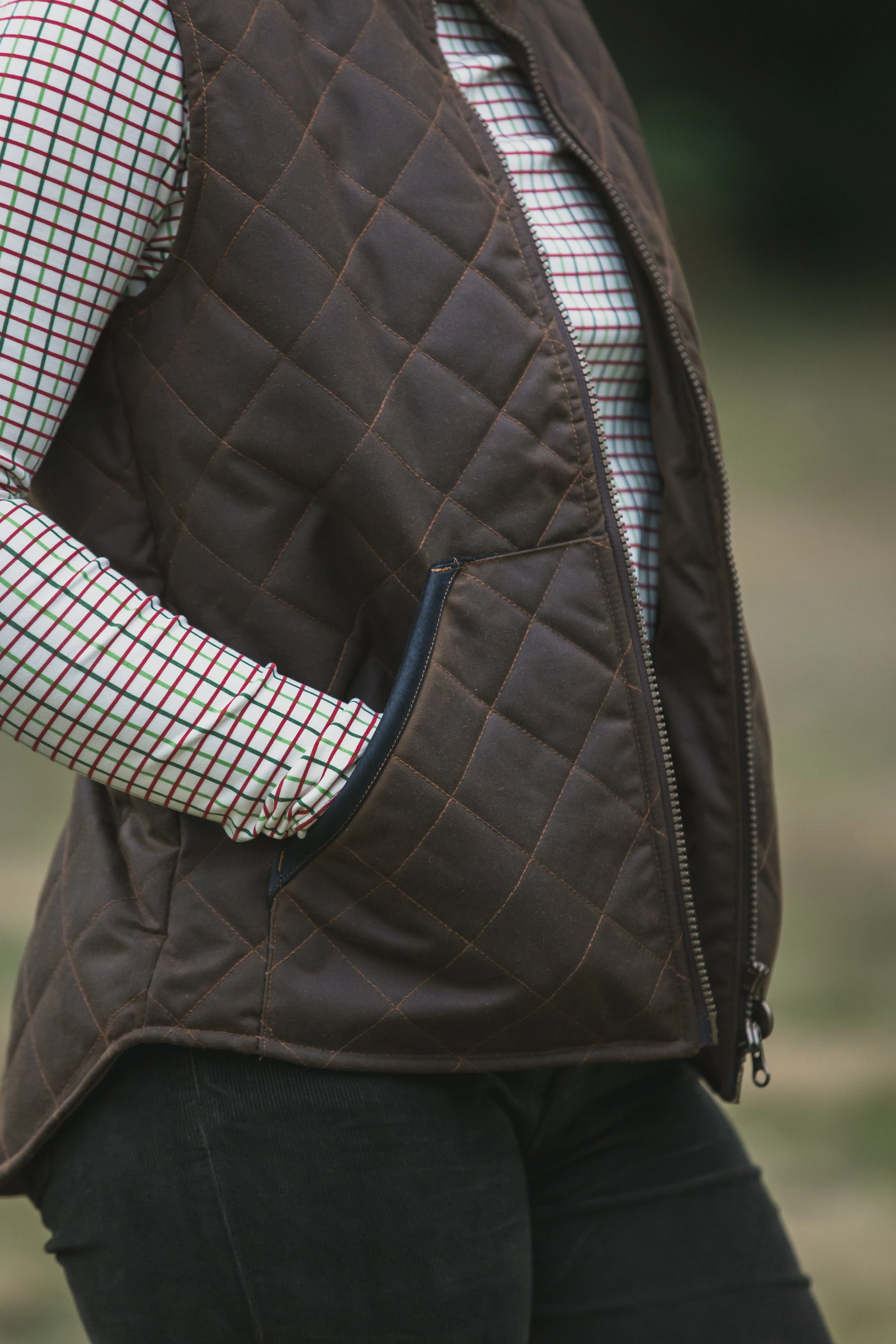 Outback Ladies 'Melbourne' Waterproof Wax Quilted Gilet