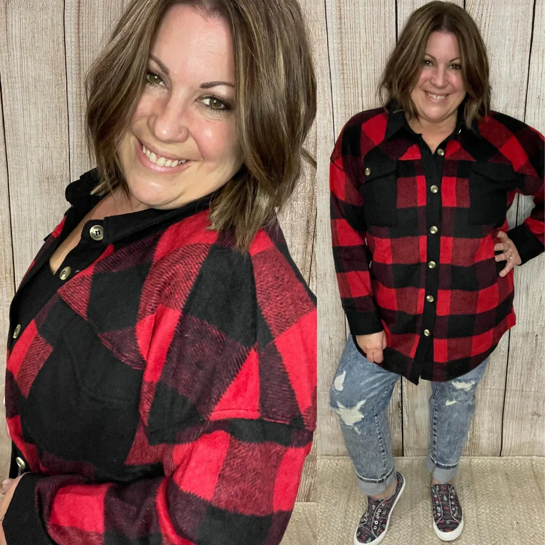 Oversized Buffalo Plaid Flannel Shacket