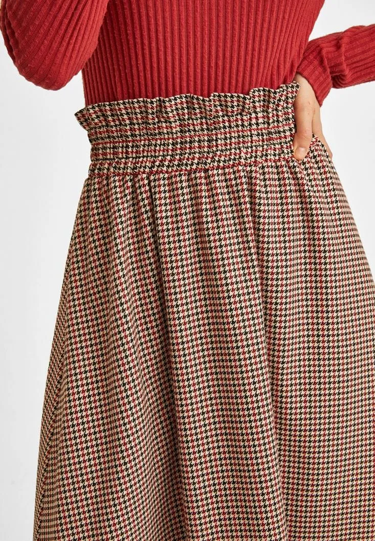 OXXO - Patterned Midi Skirt