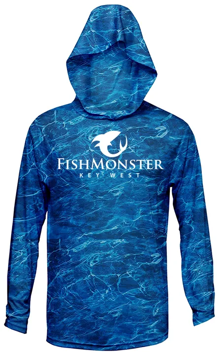 PATTERNED FishMonster Long Sleeve Performance Hoodie