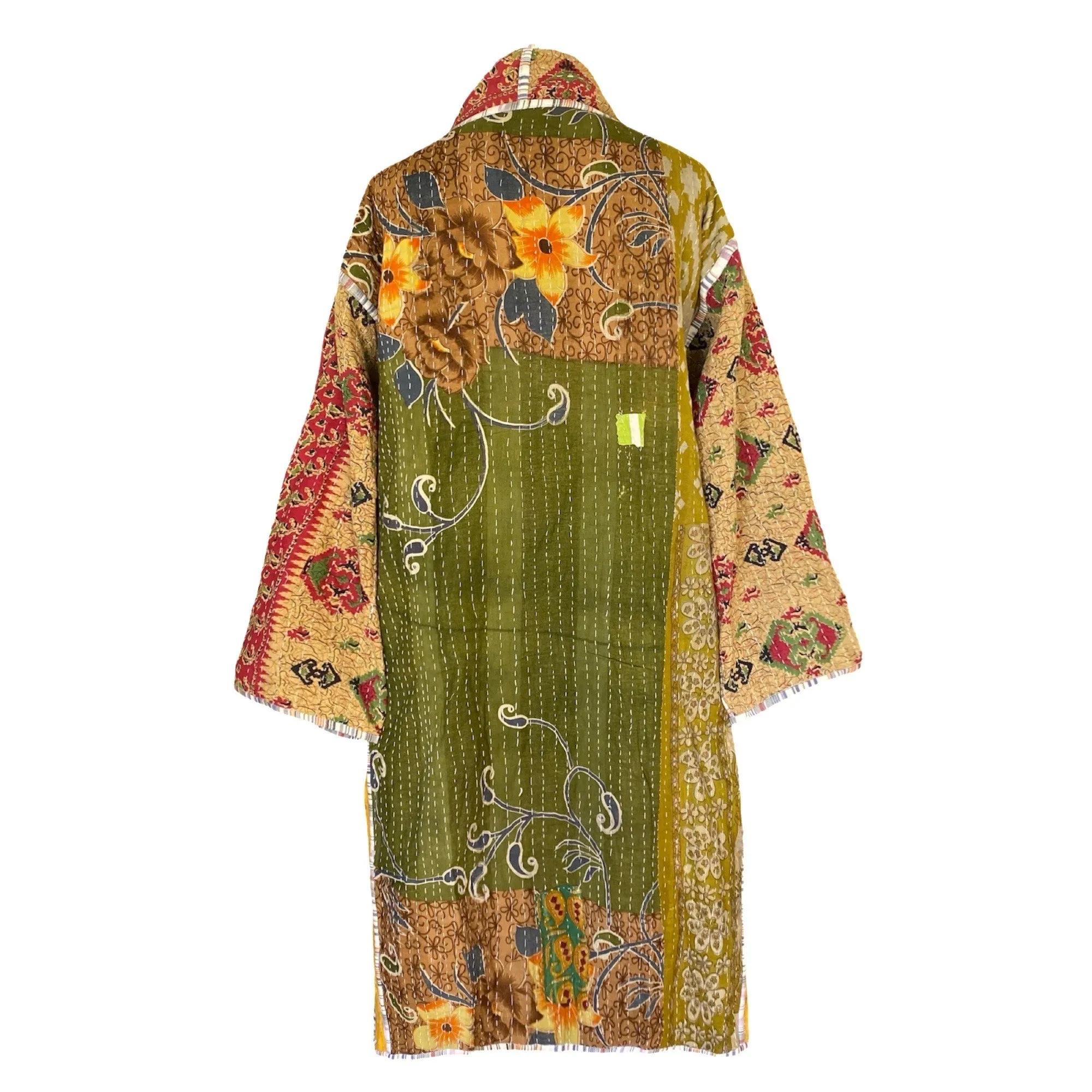 Paya Cotton Vintage Quilted Kantha Coat ONE OF KIND