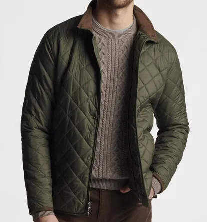 PETER MILLAR SUFFOLK QUILTED JACKET DK OLIVE