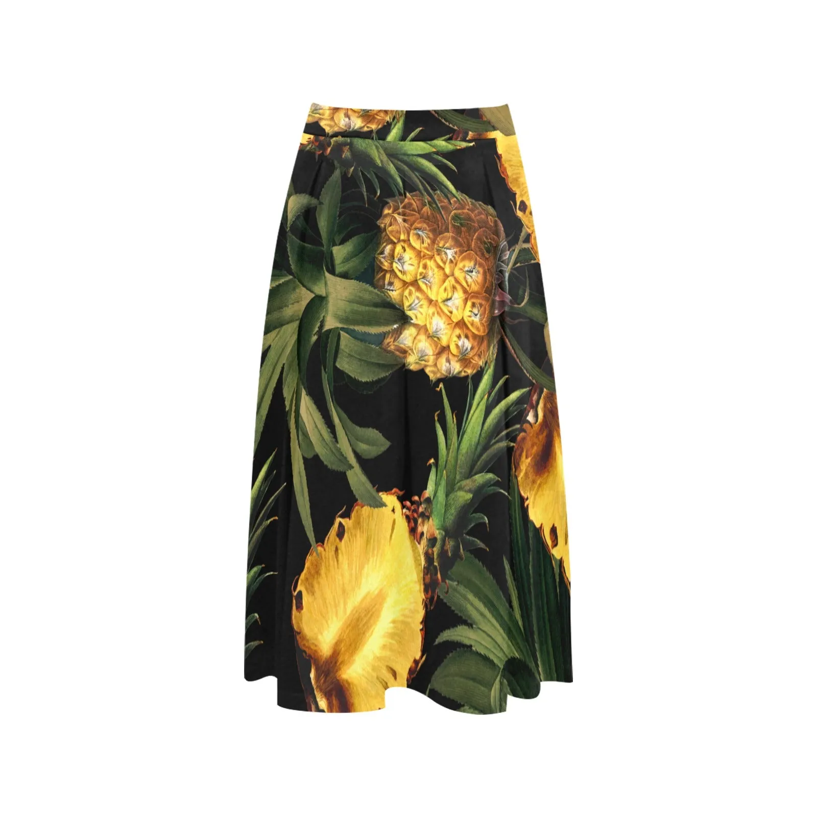 Pineapple Midnight Mnemosyne Women's Crepe Skirt