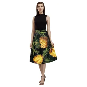 Pineapple Midnight Mnemosyne Women's Crepe Skirt