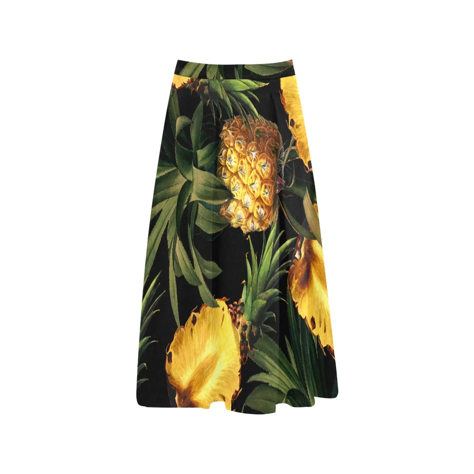 Pineapple Midnight Mnemosyne Women's Crepe Skirt