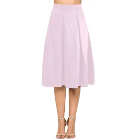 Pink Mnemosyne Women's Crepe Skirt (Model D16)