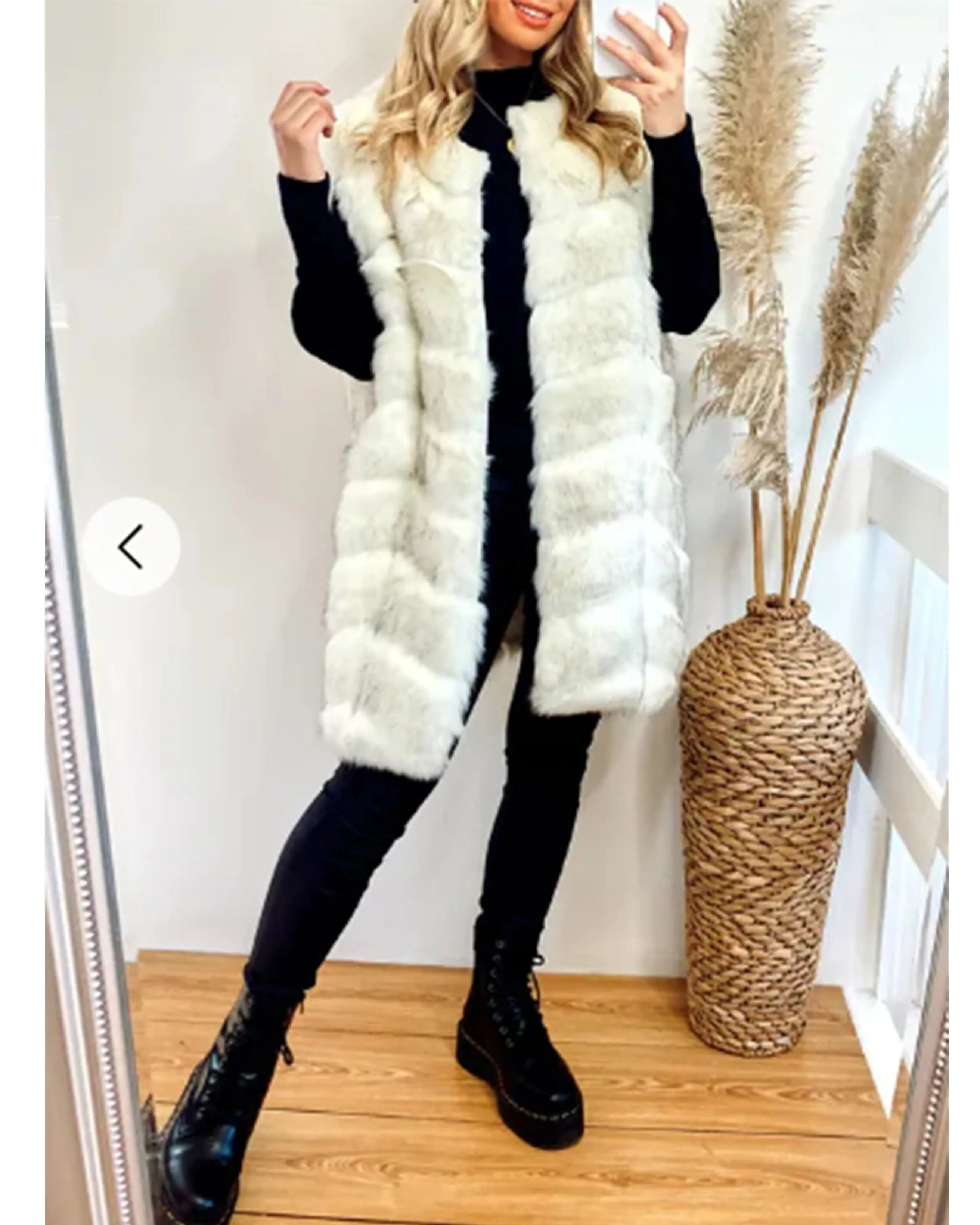 Plus Size Faux Fur Gilet