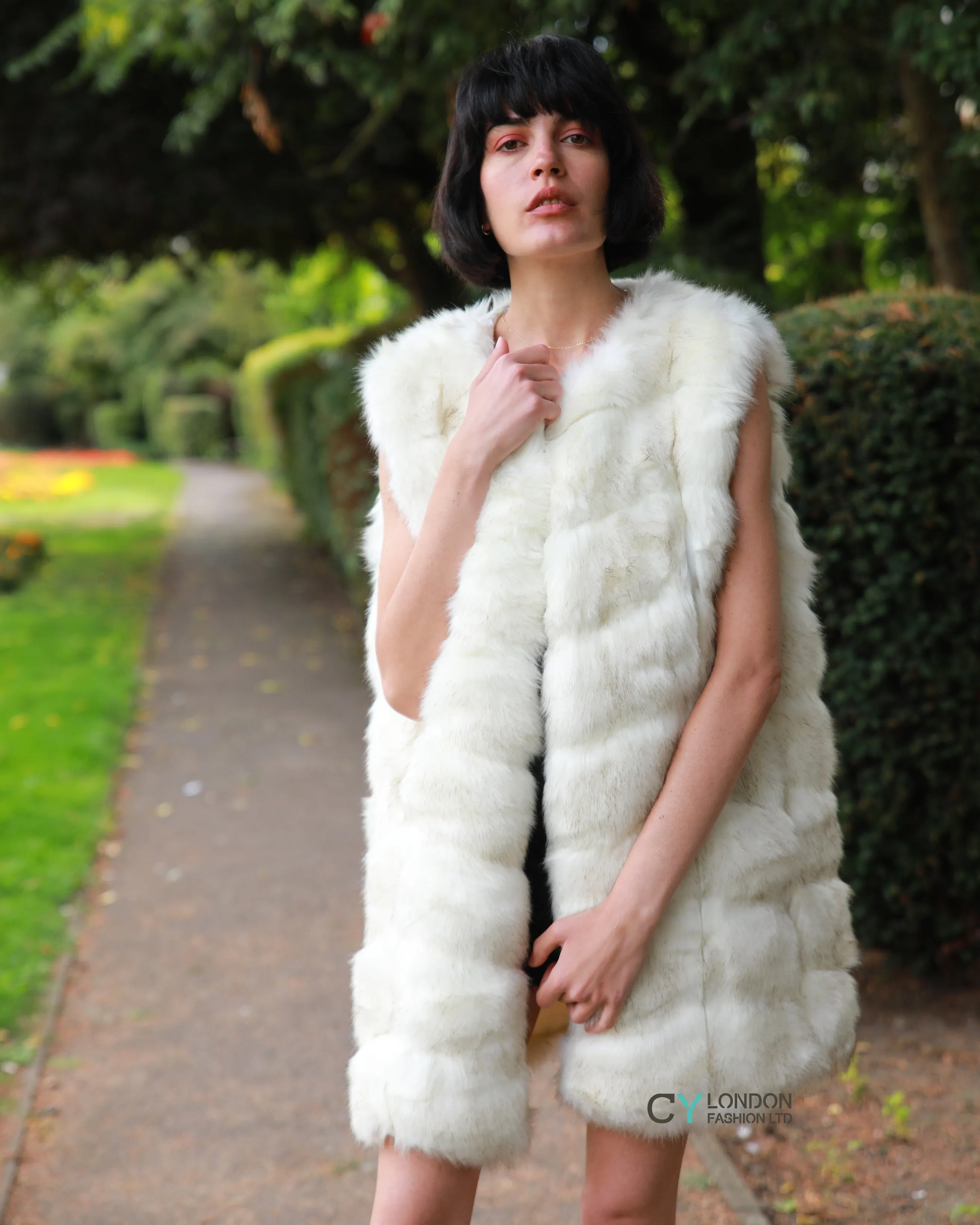 Plus Size Faux Fur Gilet