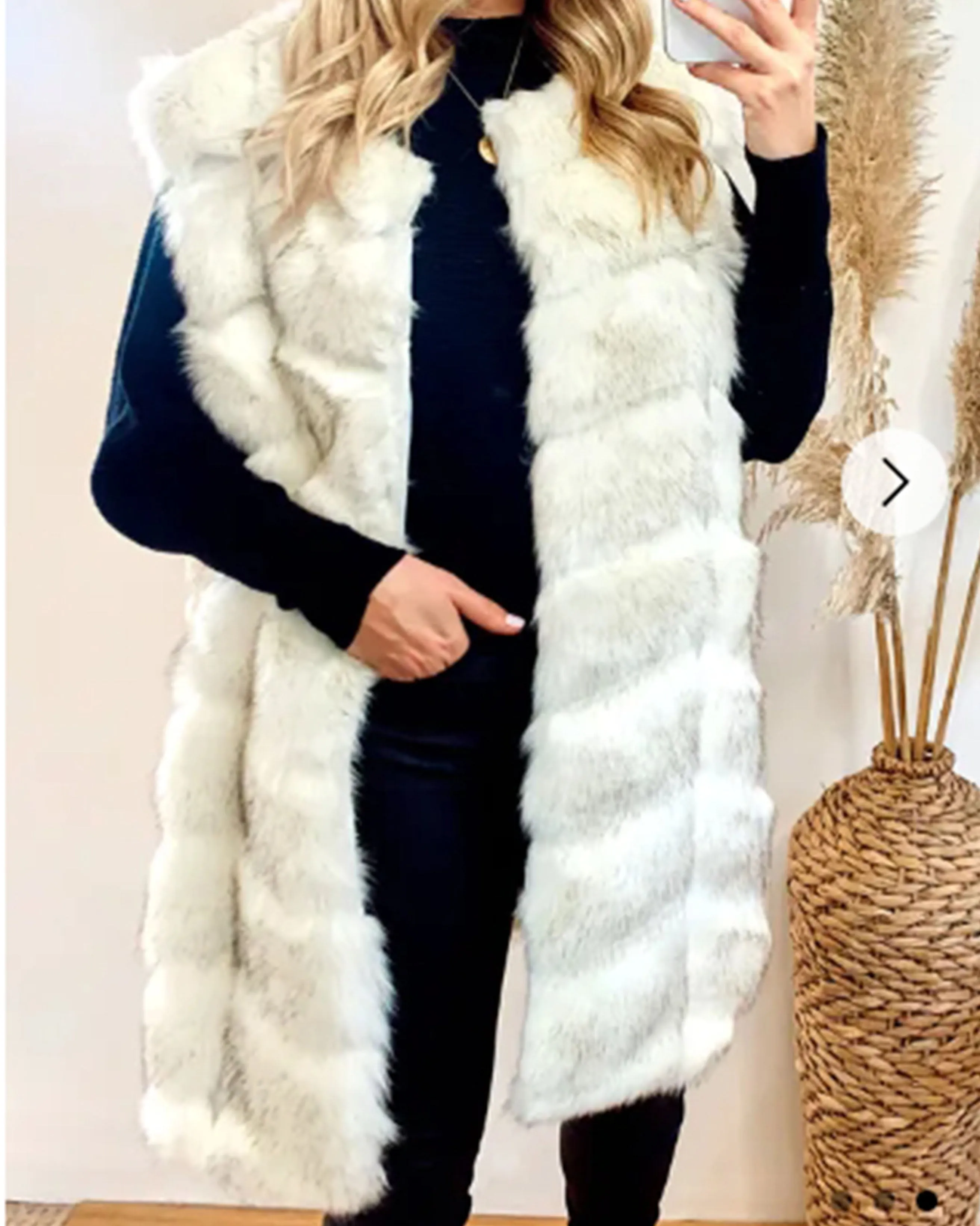 Plus Size Faux Fur Gilet