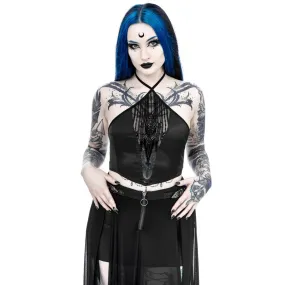 Restyle - AFTERLIFE - Halterneck Top, gothic fashion