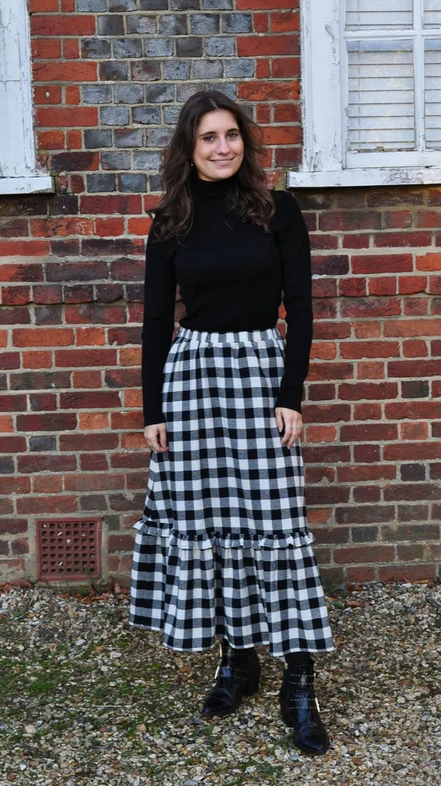 Rosa Skirt in Gingham by The Well Worn