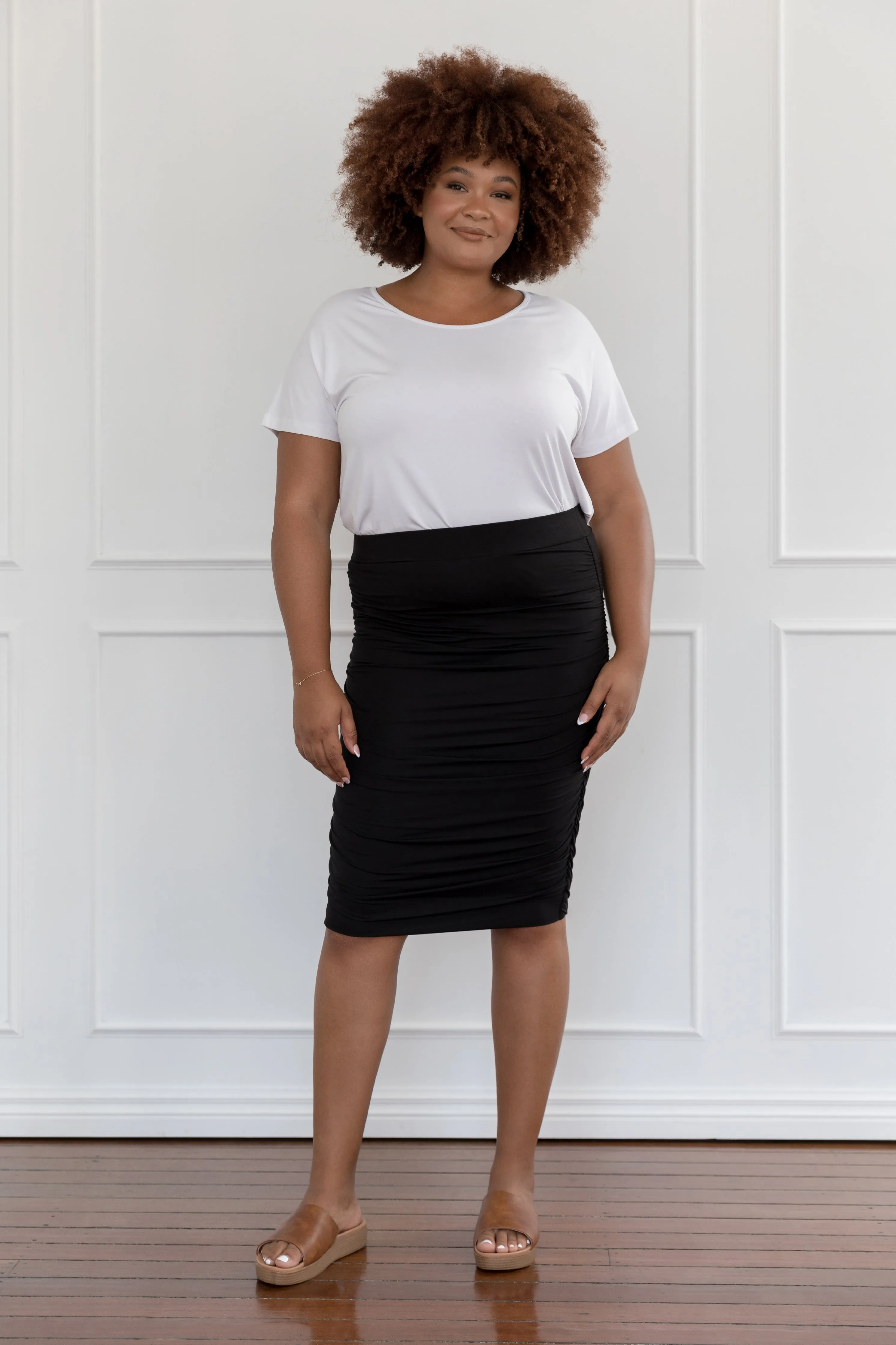 Ruche Skirt | Black