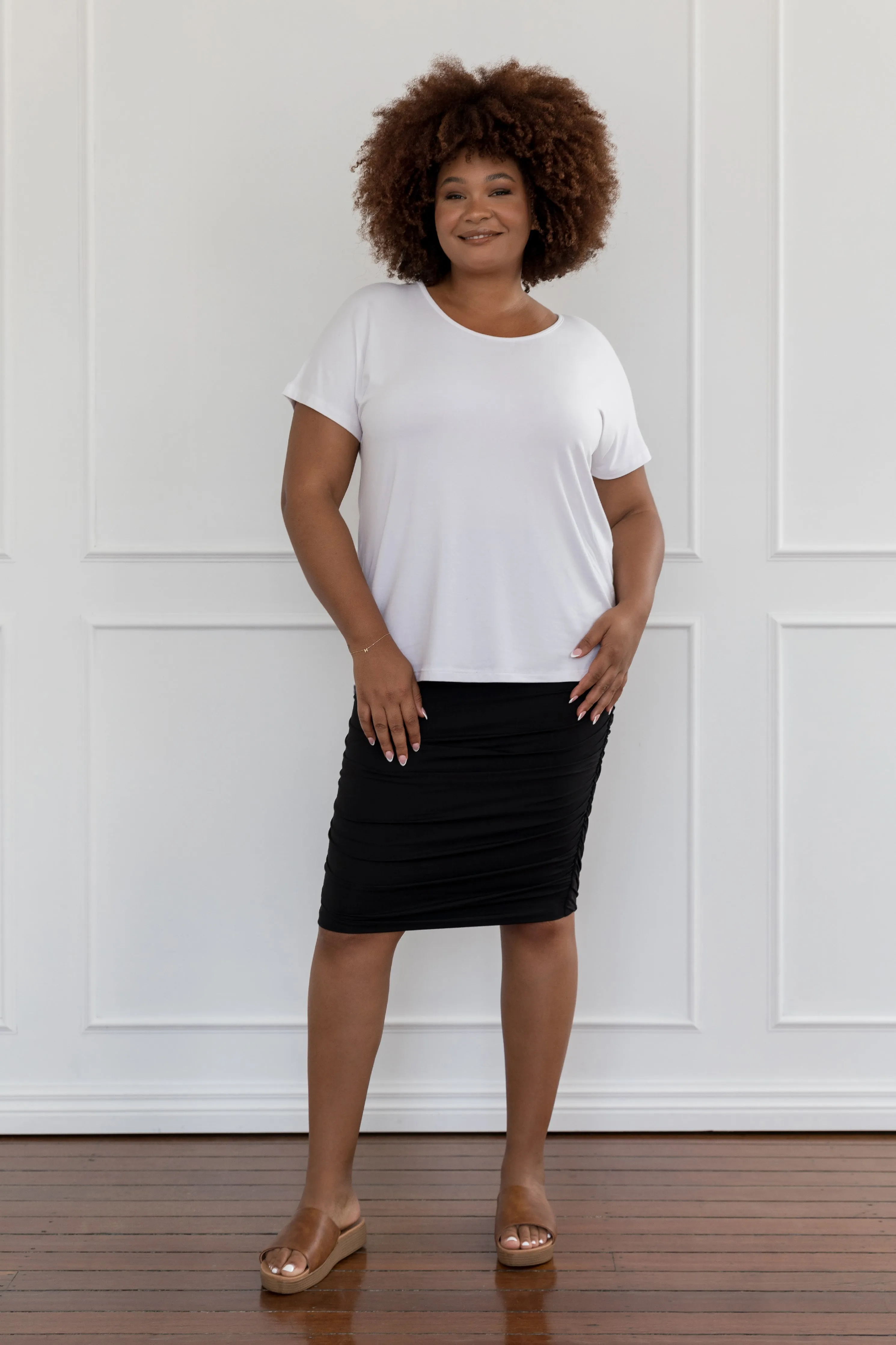 Ruche Skirt | Black