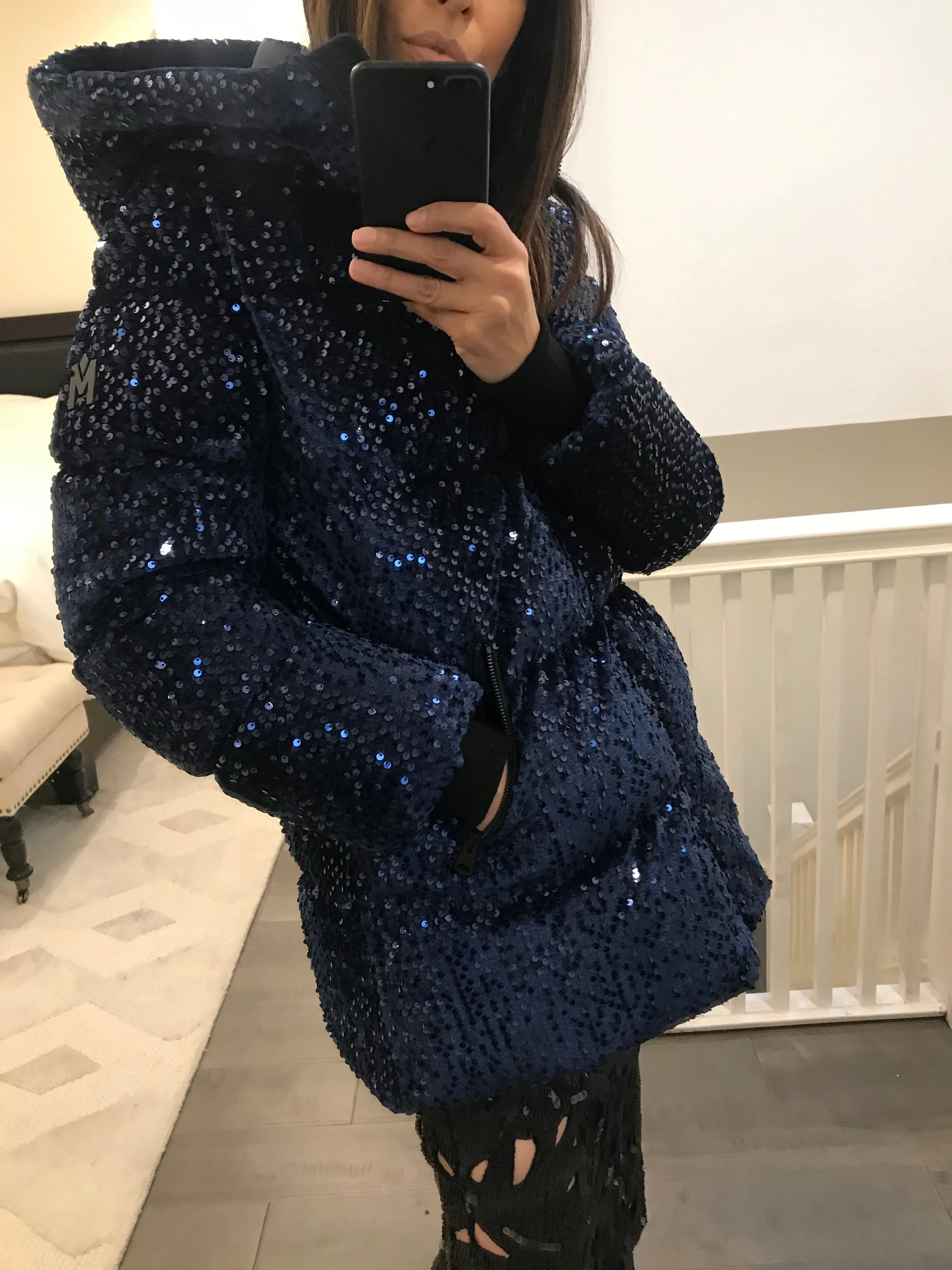 Sequin Quilted Puffer