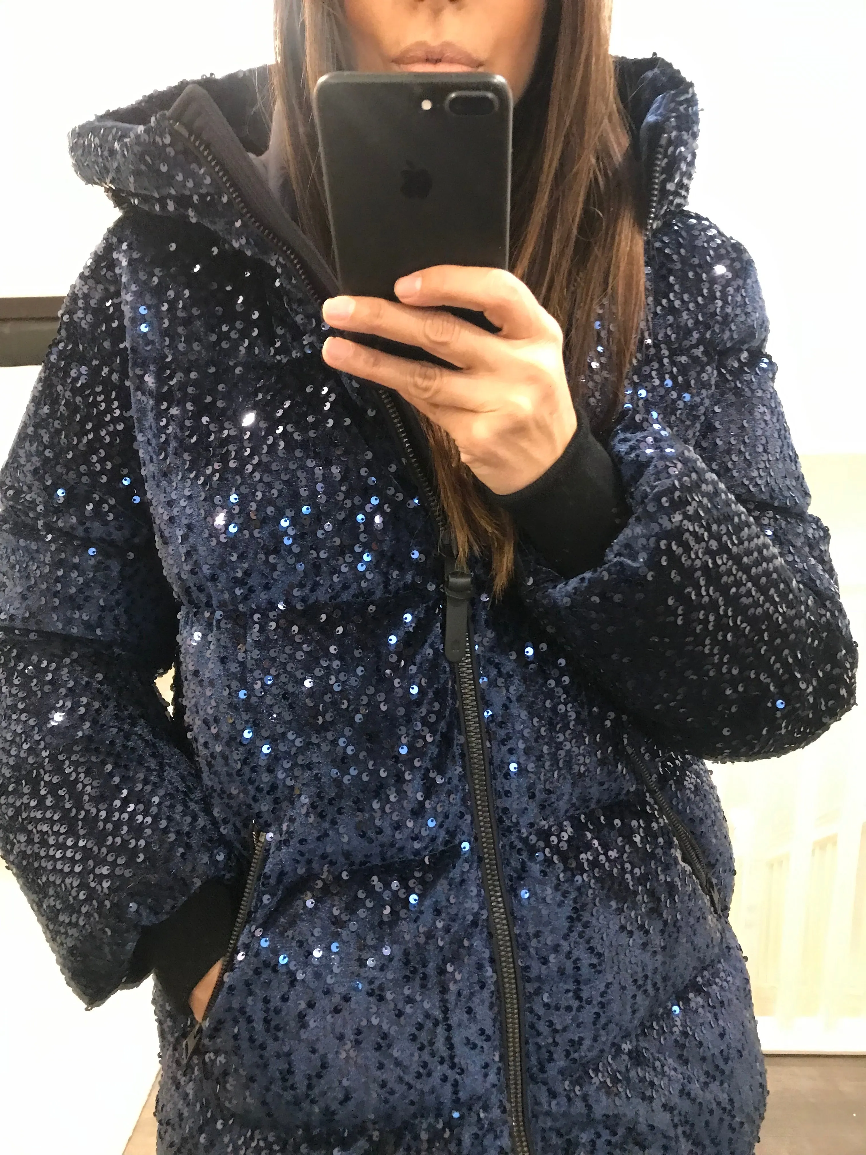 Sequin Quilted Puffer