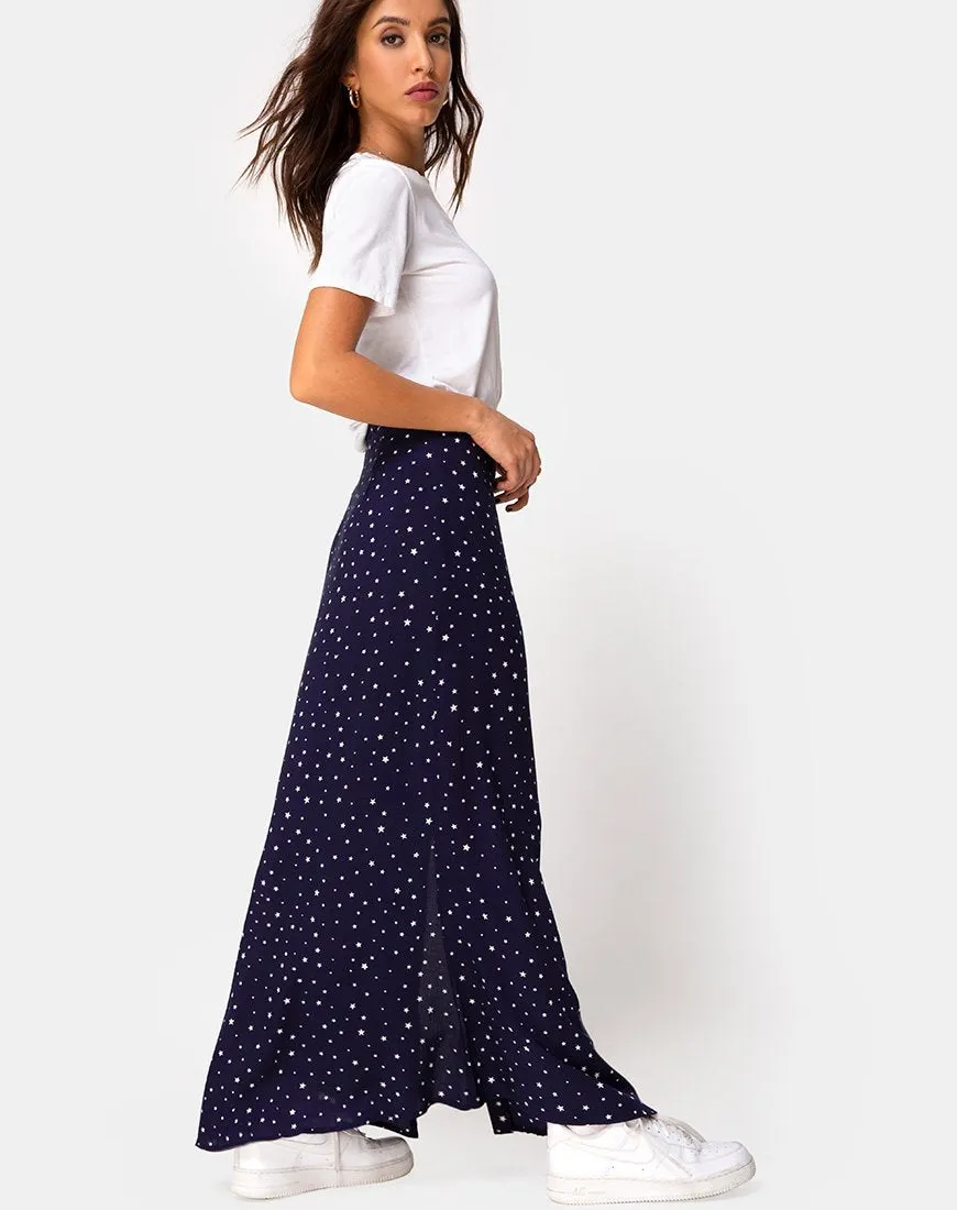 Shayk Maxi Skirt in Starstruck Navy