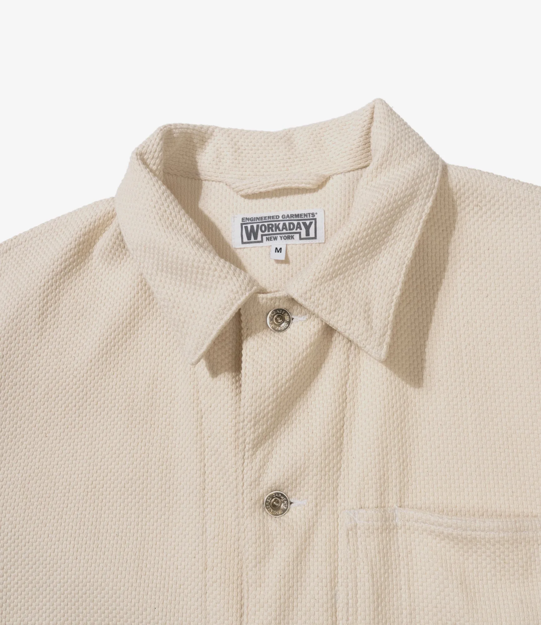 Shop Coat - Natural Cotton Heavy Basketweave