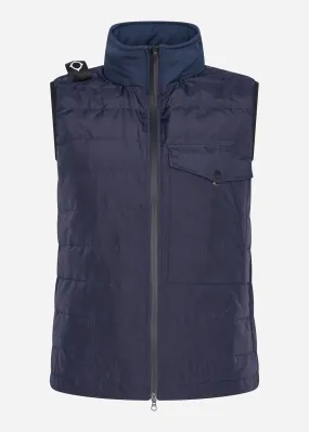 Softshell down quilt gilet - ink navy