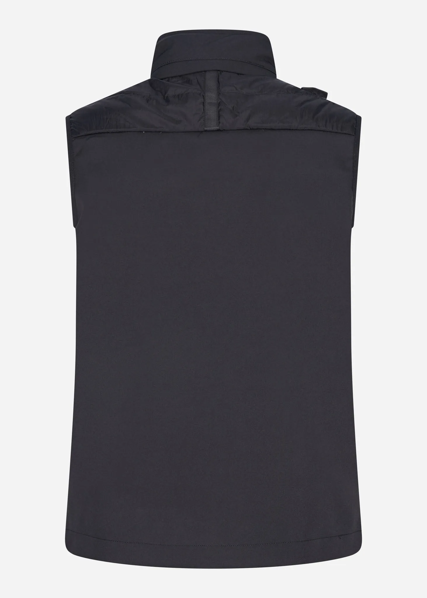 Softshell down quilt gilet - jet black