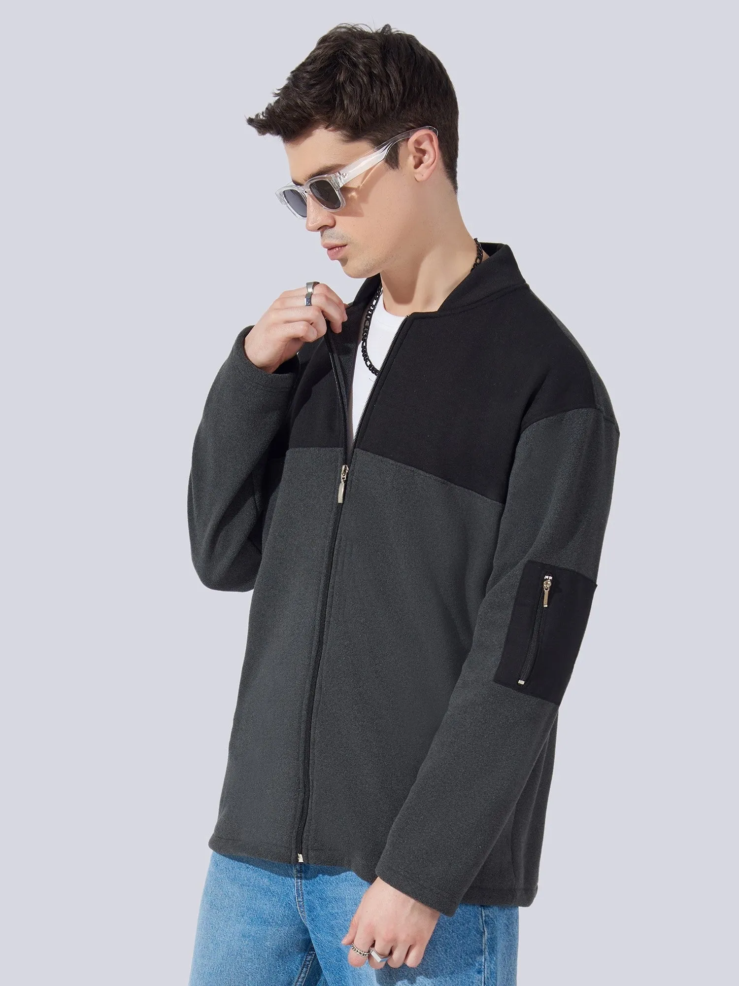 Solid Black, Dark Grey Shacket