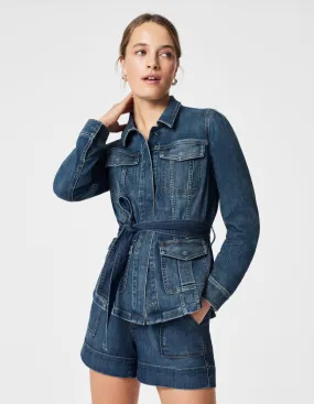 Spanx Summer Denim Shacket Twilight Indigo